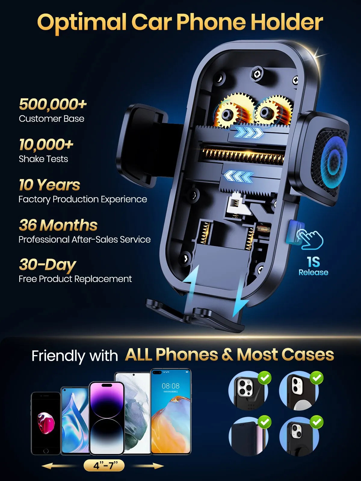 TOPK Car Phone Holder Air Vent, Car Phone Holder Mount