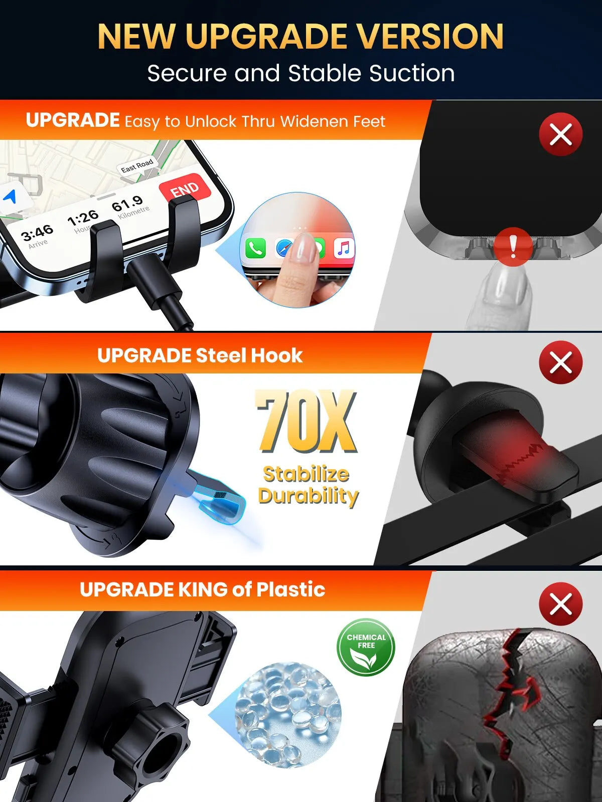 TOPK Car Phone Holder Air Vent, Car Phone Holder Mount