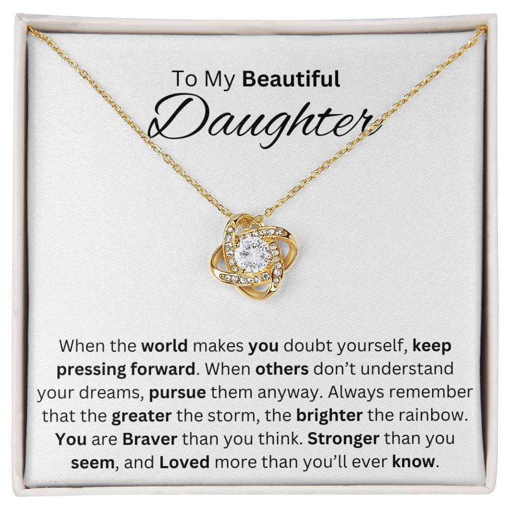 Gift for Daughter -Loveknot Necklace