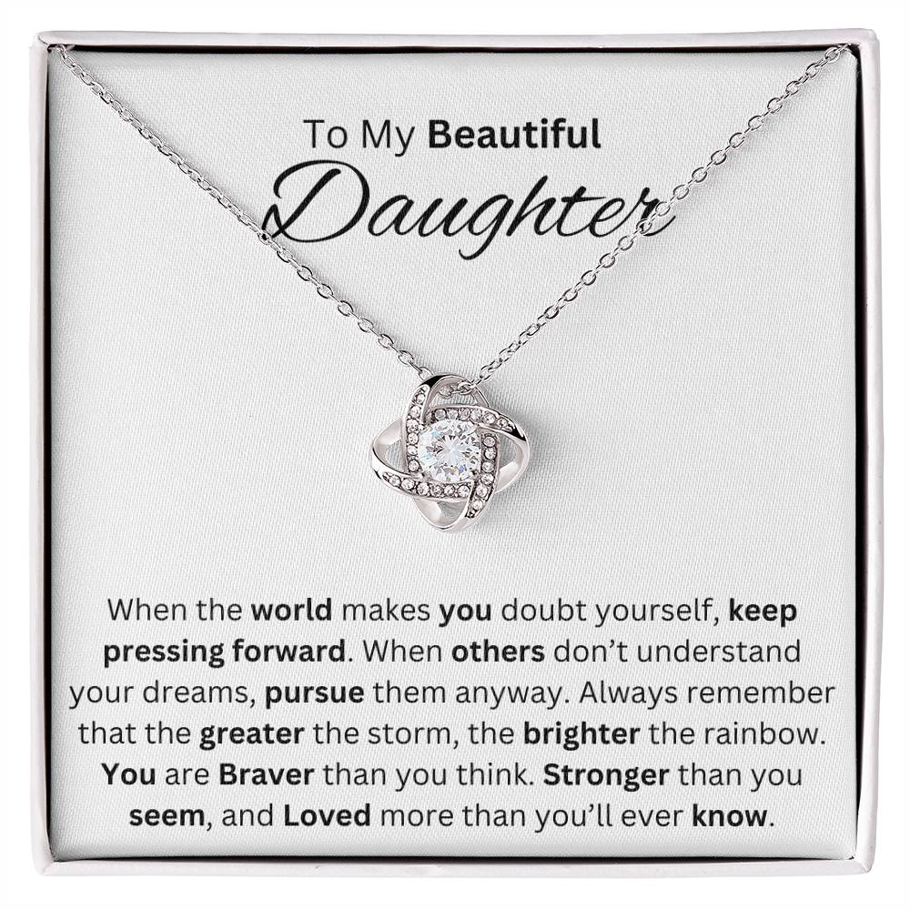 Gift for Daughter -Loveknot Necklace