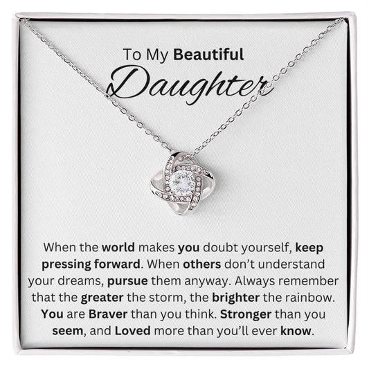 Gift for Daughter -Loveknot Necklace