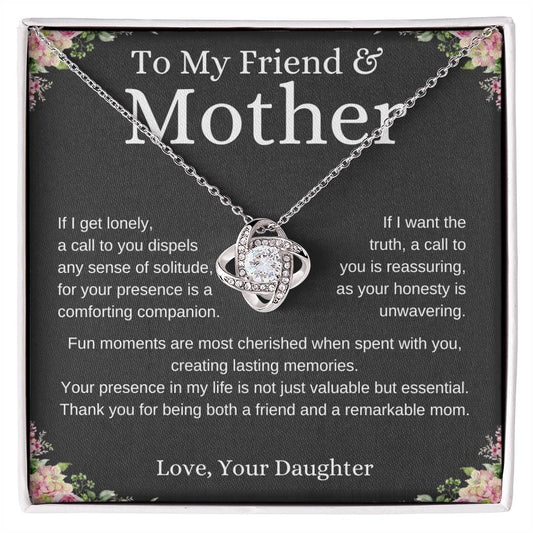 To My Friend and Mother 2 Loveknot Necklace