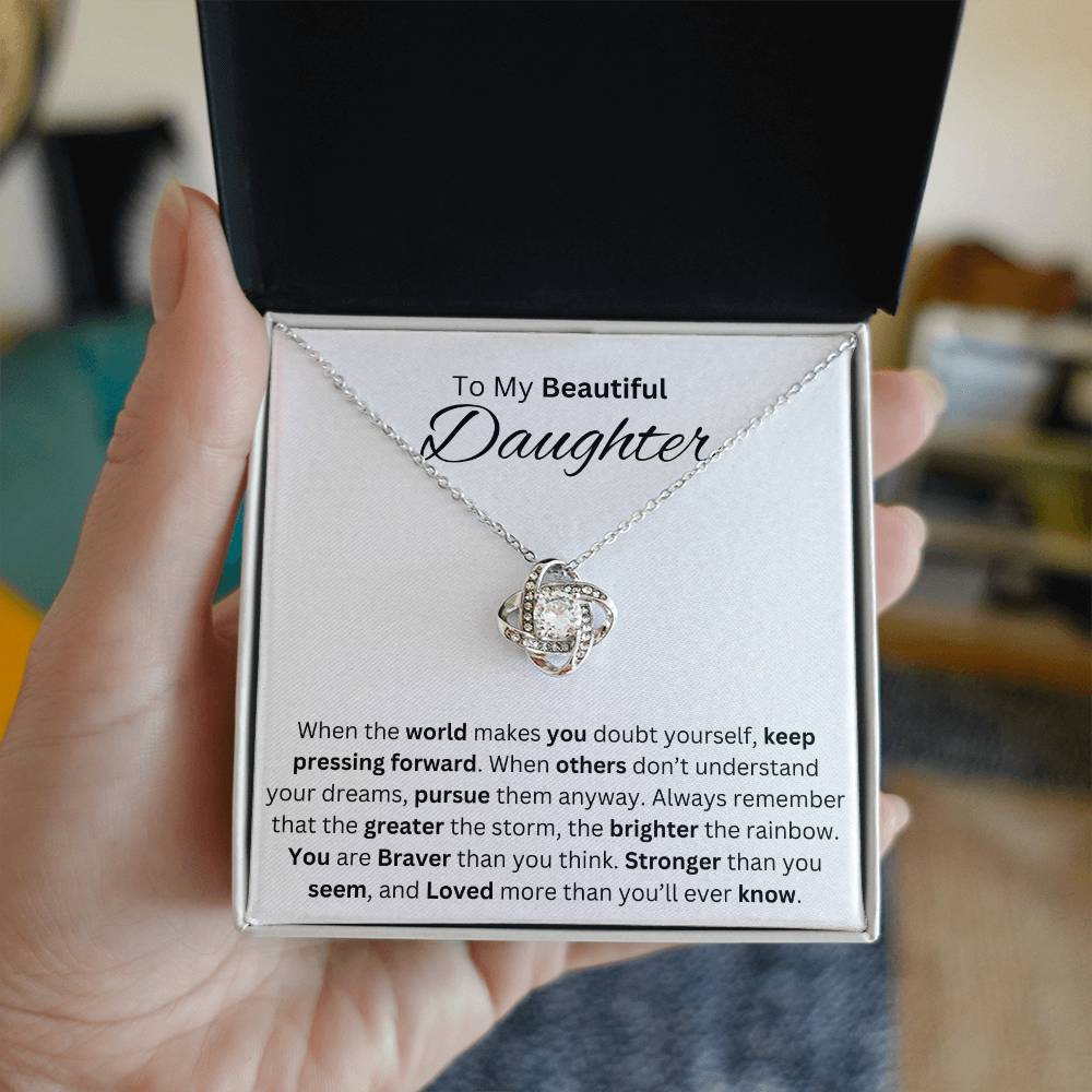 Gift for Daughter -Loveknot Necklace