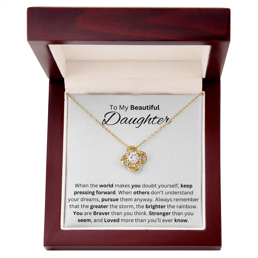 Gift for Daughter -Loveknot Necklace