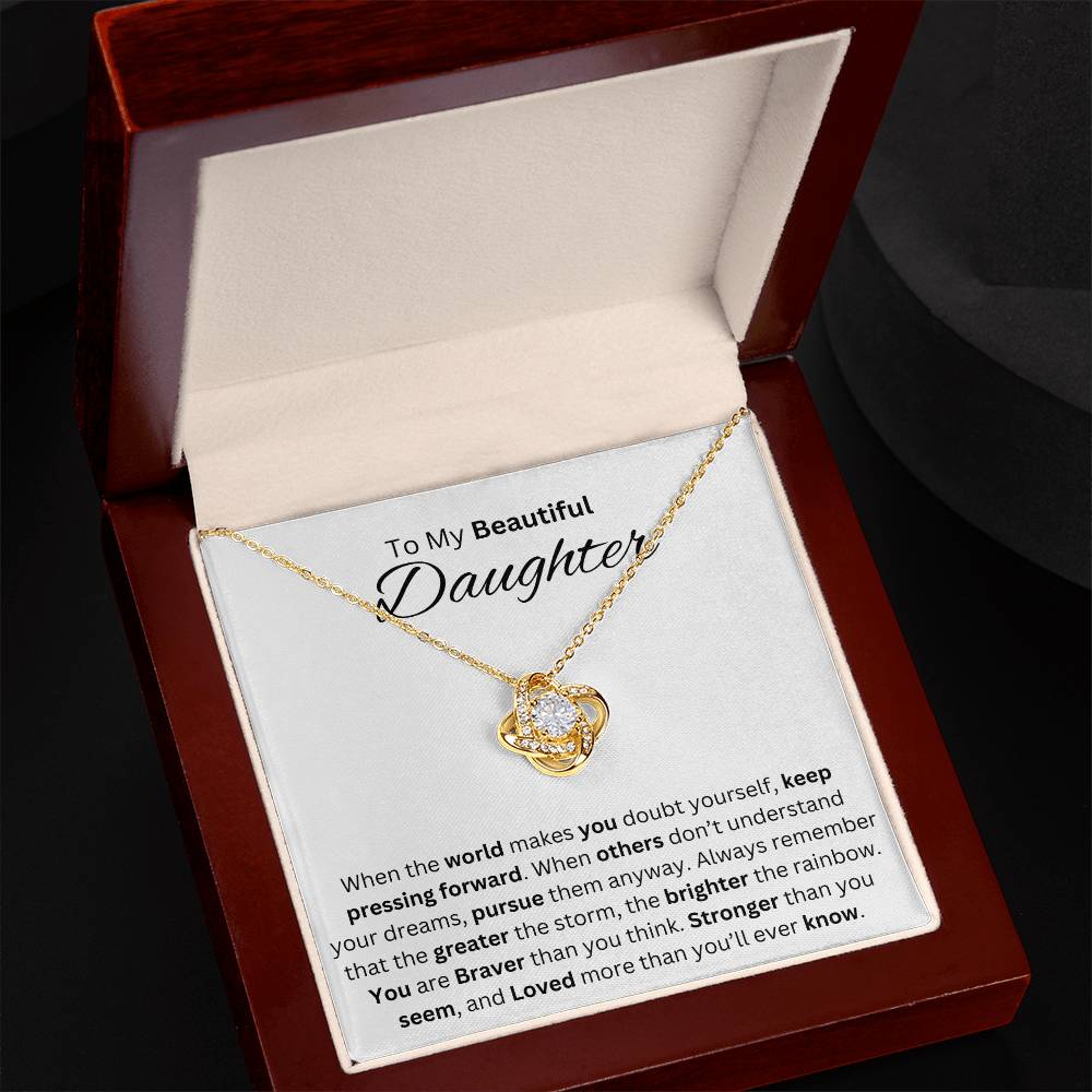Gift for Daughter -Loveknot Necklace