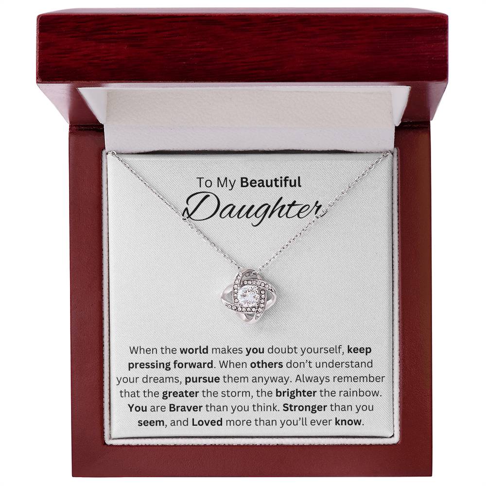 Gift for Daughter -Loveknot Necklace