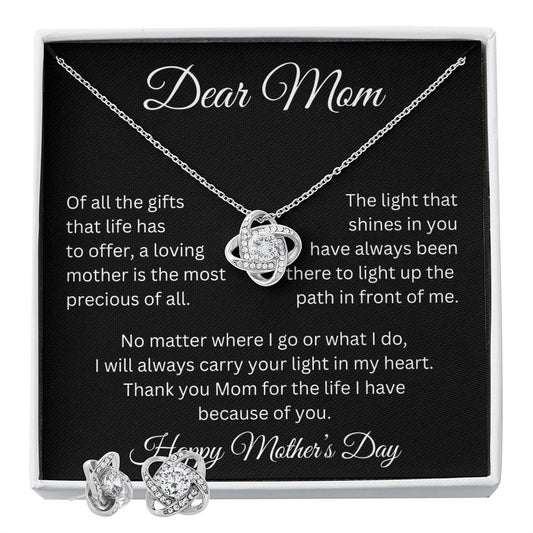 Dear Mom | Love Knot Earring and Necklace v1