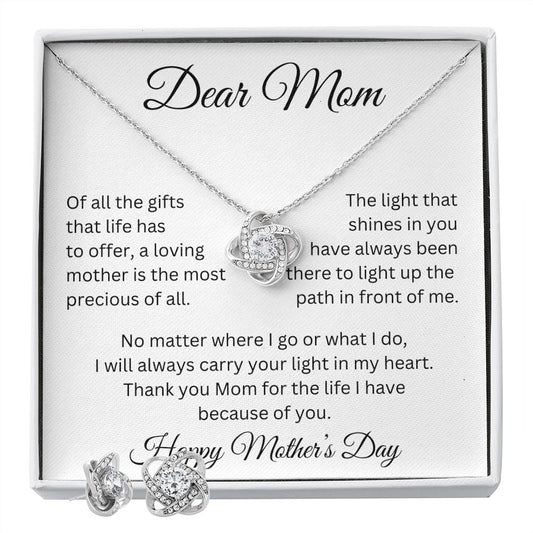 Dear Mom | Love Knot Earring and Necklace