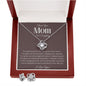 silver love knot earrings
