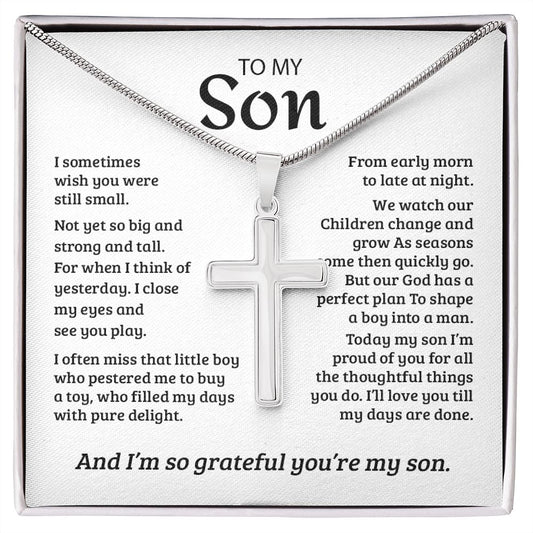 stainless steel cross necklace for men