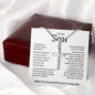 stainless steel cross necklace for men, mens stainless steel necklace with cross