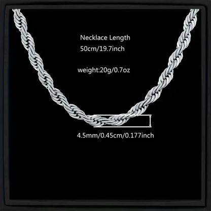 To My Grandson Rope Chain Necklace with Message Card – "I Love You" Gift from Grandparents