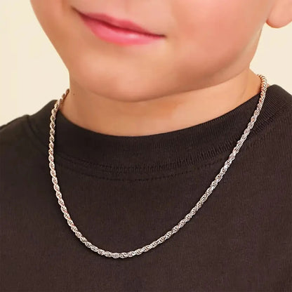 To My Grandson Rope Chain Necklace with Message Card – "I Love You" Gift from Grandparents