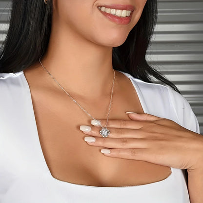 To My Grandma Elegant Pendant Necklace with Message Card "Through Small kindness"