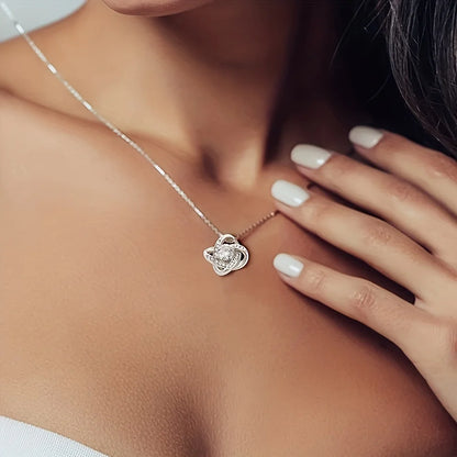 To My Grandma Elegant Pendant Necklace with Message Card "Through Small kindness"