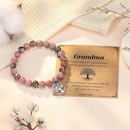 Tree of Life Bracelet for Women Lady,  Natural Stone Bracelet Gifts for Grandma, Birthday Christmas Wedding Mothers' Day Gifts