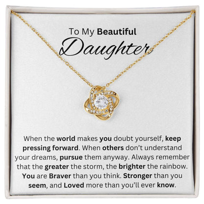 Gift for Daughter -Loveknot Necklace
