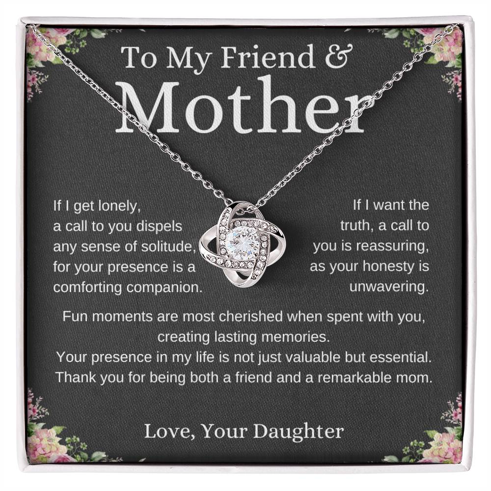 To My Friend and Mother 2 Loveknot Necklace
