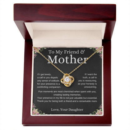 To My Friend and Mother 2 Loveknot Necklace