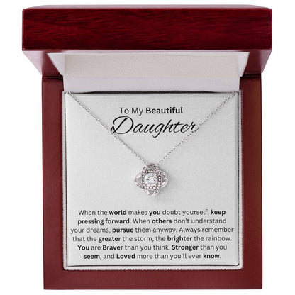 Gift for Daughter -Loveknot Necklace