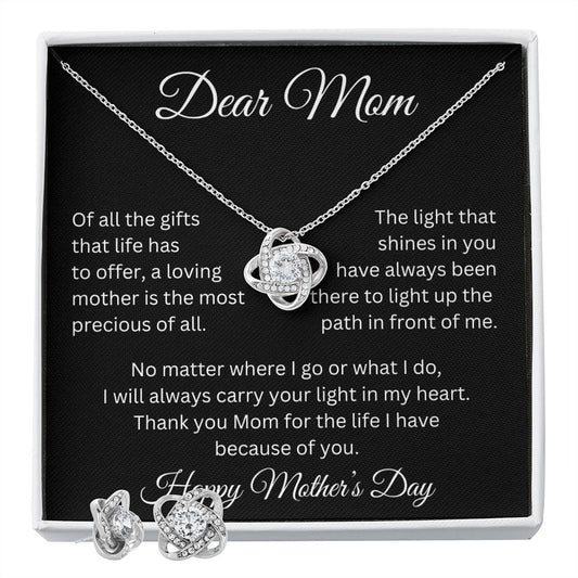 Dear Mom | Love Knot Earring and Necklace v1