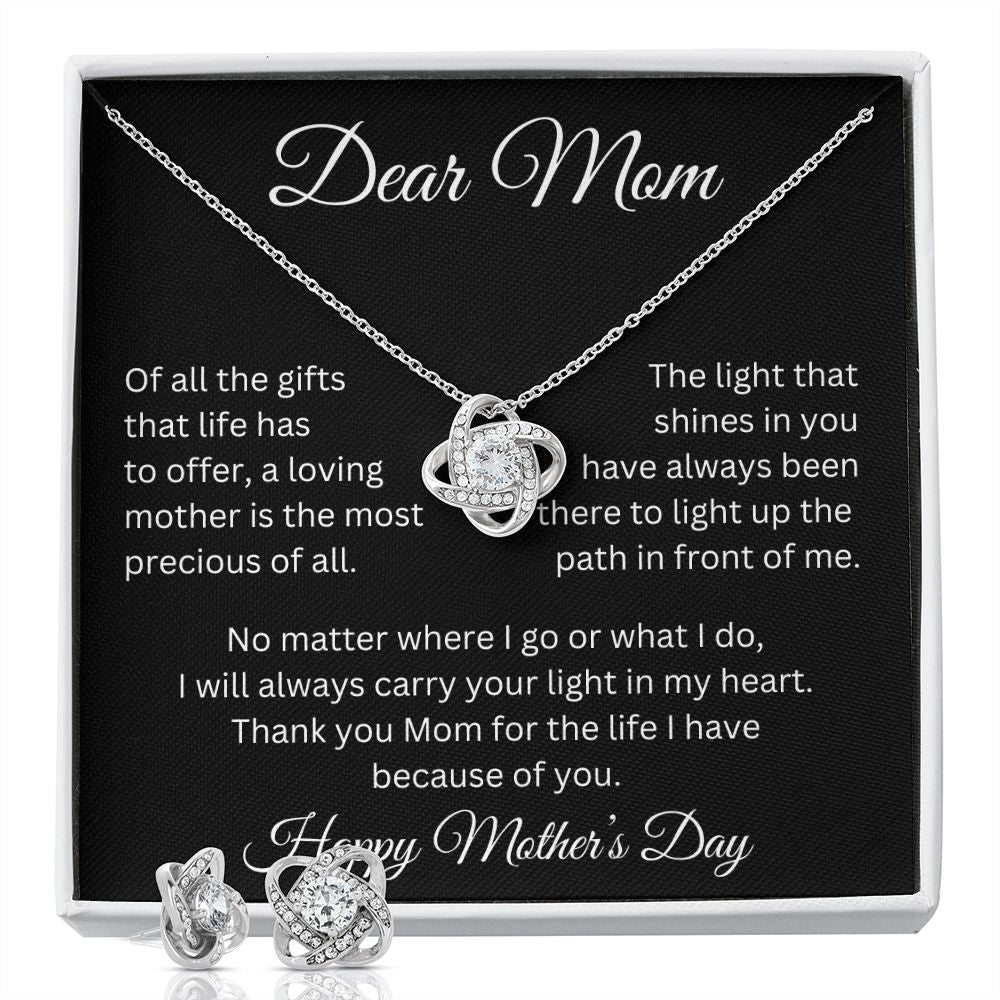 Dear Mom | Love Knot Earring and Necklace v1