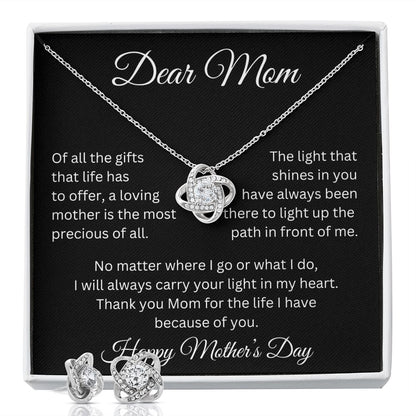 Dear Mom | Love Knot Earring and Necklace v1