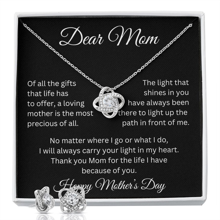 Dear Mom | Love Knot Earring and Necklace v1 – WeLoveGiftsToo