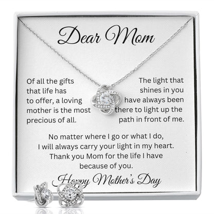 Dear Mom | Love Knot Earring and Necklace
