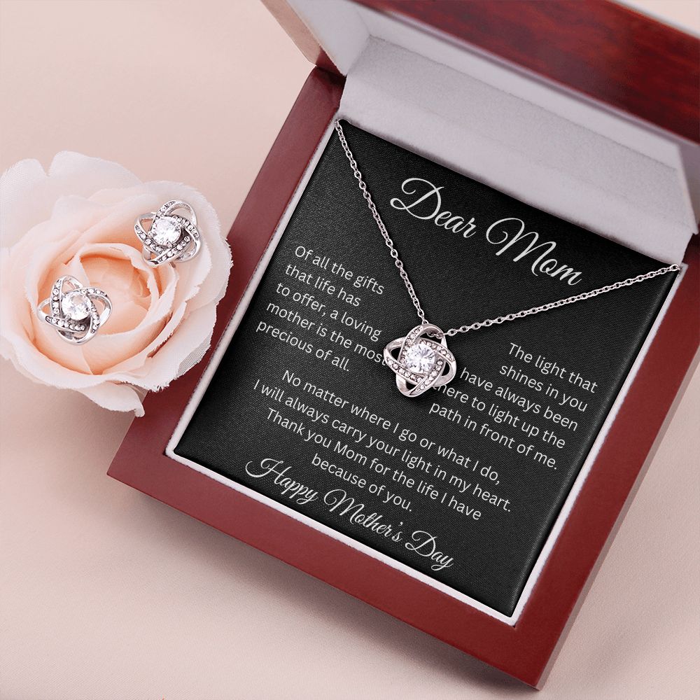Dear Mom | Love Knot Earring and Necklace v1