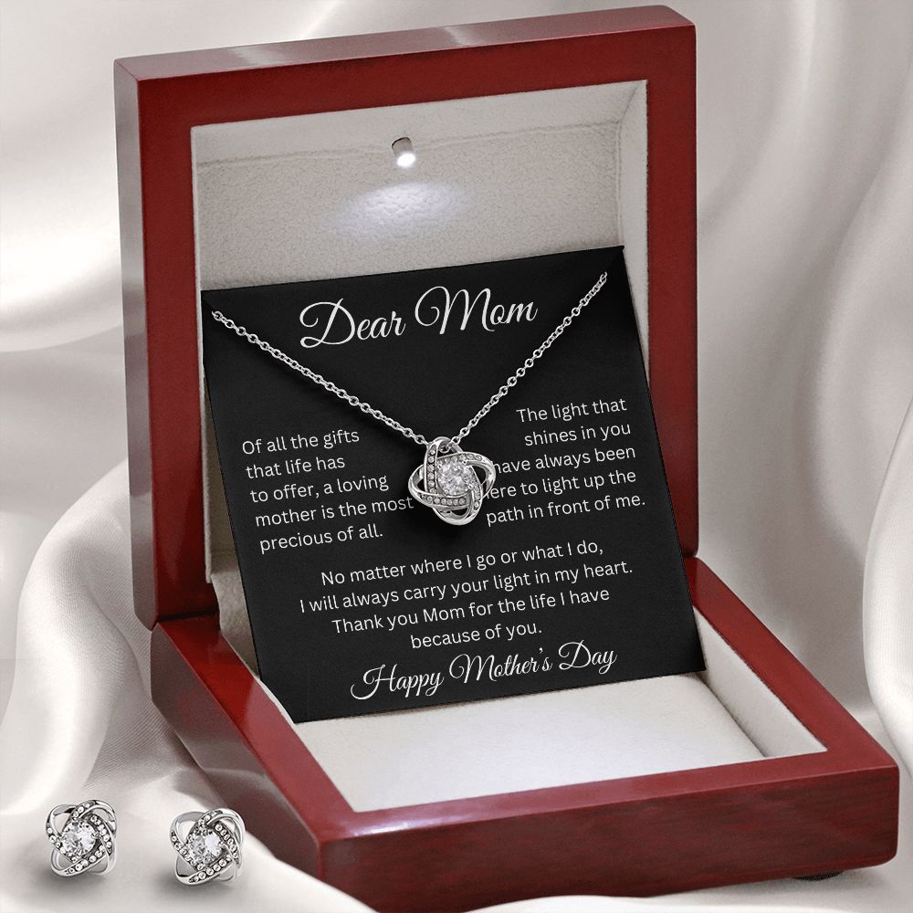Dear Mom | Love Knot Earring and Necklace v1