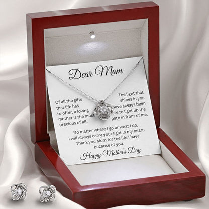 Dear Mom | Love Knot Earring and Necklace
