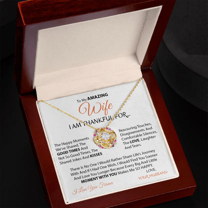 My Amazing Wife | Thankful - Love Knot Necklace