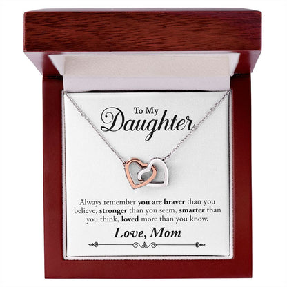 gold interlocking heart necklace