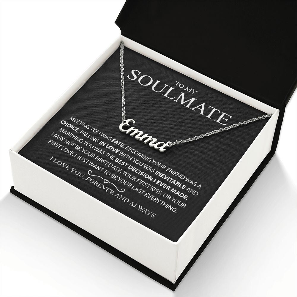 14k gold custom name necklace