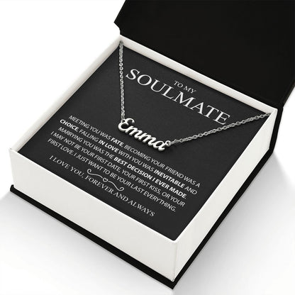 14k gold custom name necklace