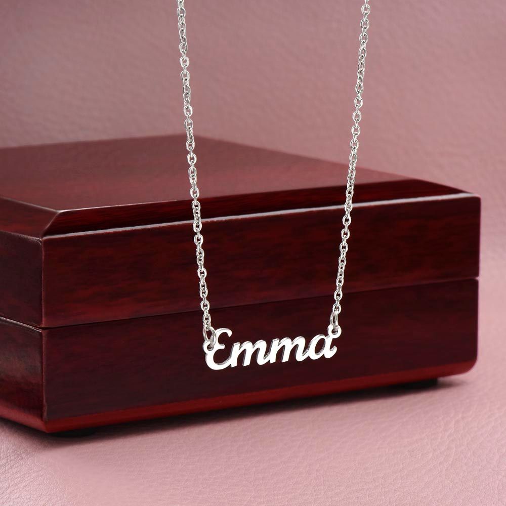 sterling silver custom name necklace