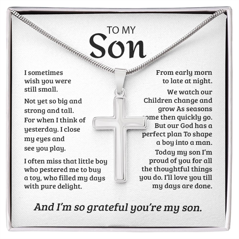 stainless steel cross necklace for men
