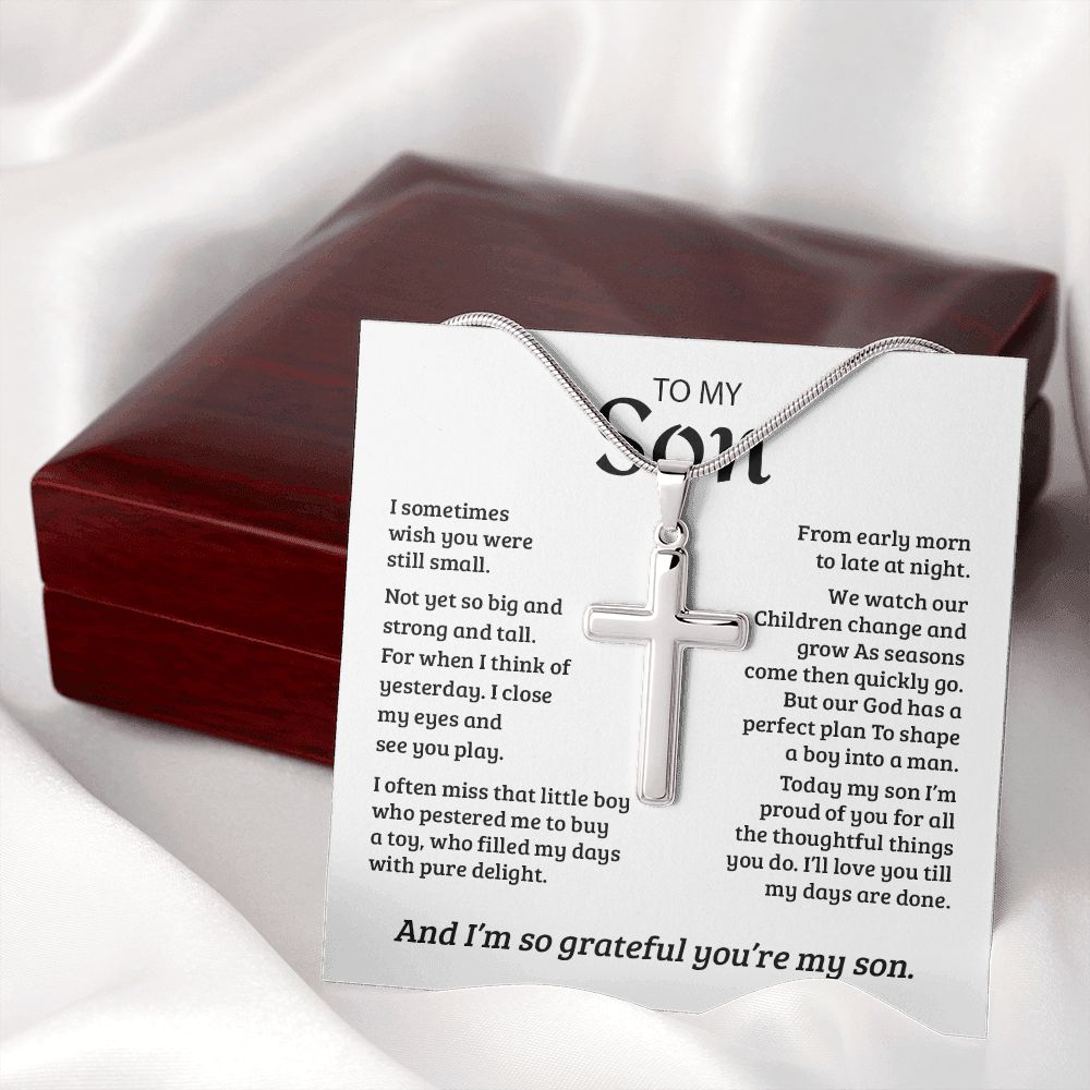 stainless steel cross necklace for men, mens stainless steel necklace with cross